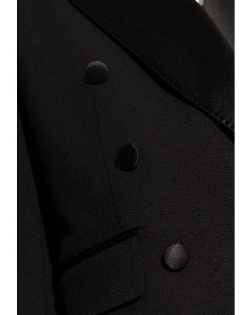 Dolce & Gabbana Black Double-Breasted Tuxedo Blazer