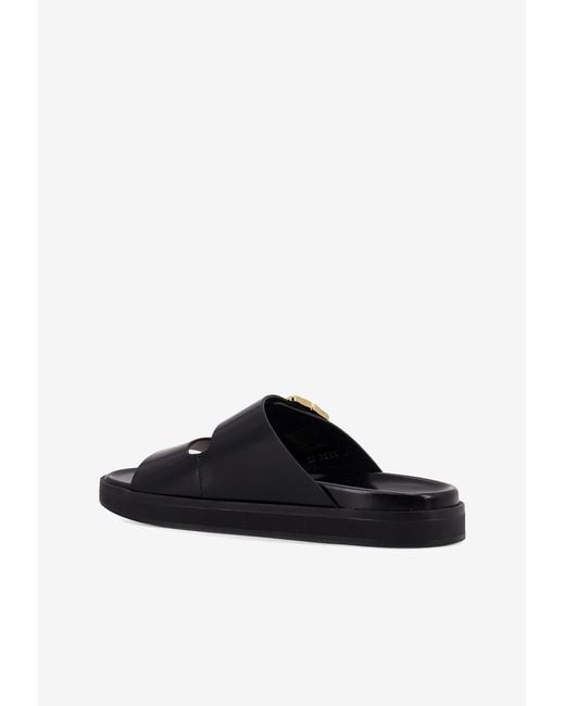 Givenchy Black 4G Liquid Leather Slides