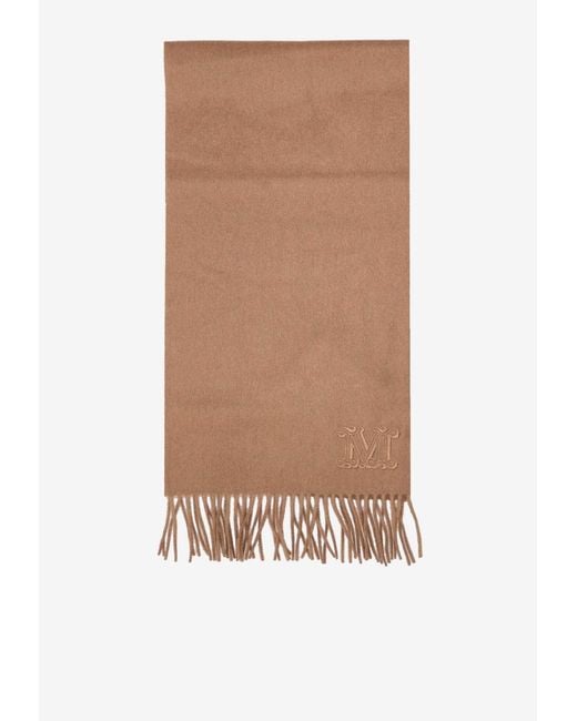 Max Mara Natural Dalia Knit Rectangular Scarf