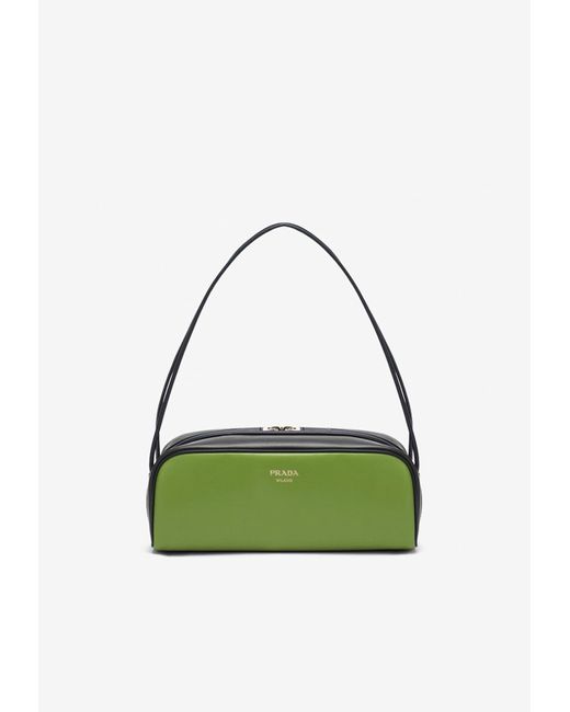Prada Green Swing Leather Shoulder Bag