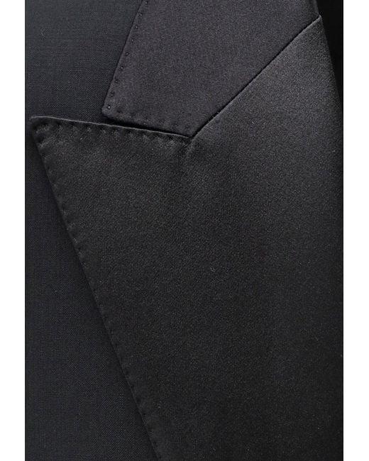 Dolce & Gabbana Black Single-Breasted Buttoned Blazer for men