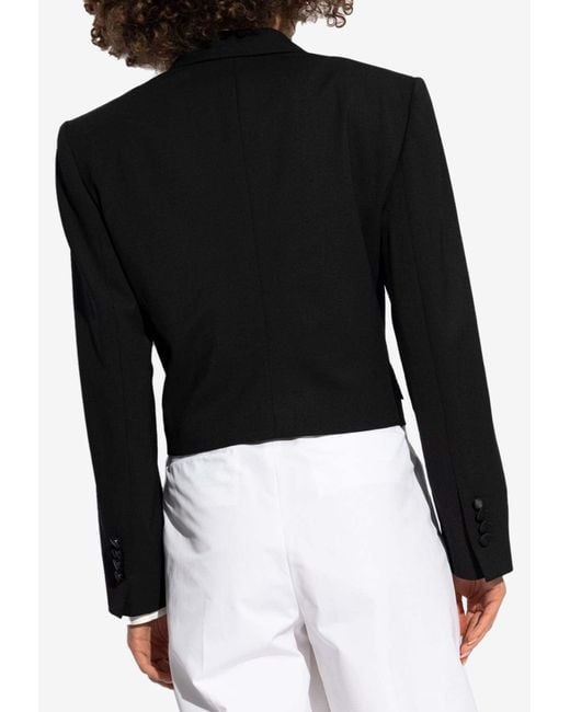 Dolce & Gabbana Black Double-Breasted Tuxedo Blazer