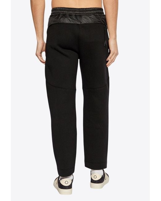 Moncler Black Logo Patch Track Pants for men