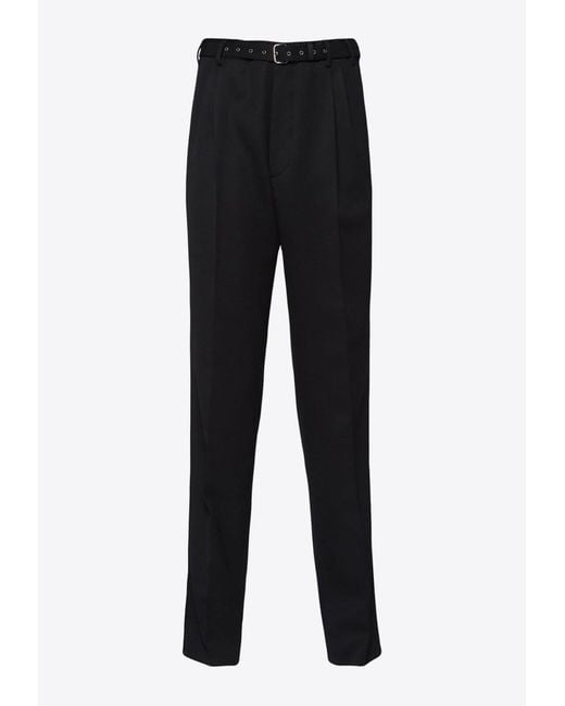 Prada Black Wool Tailored Pants for men