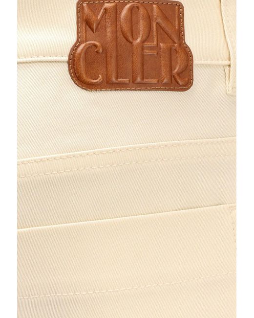 Moncler Natural Logo Patch Bermuda Shorts