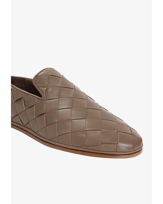 Bottega Veneta Brown Sunday Intrecciato Loafers for men