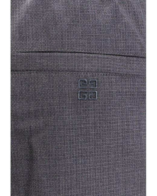 Givenchy Gray Straight-Leg Wool-Blend Pants for men