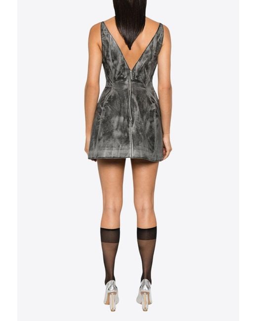 Marni Gray Flared Mini Dress