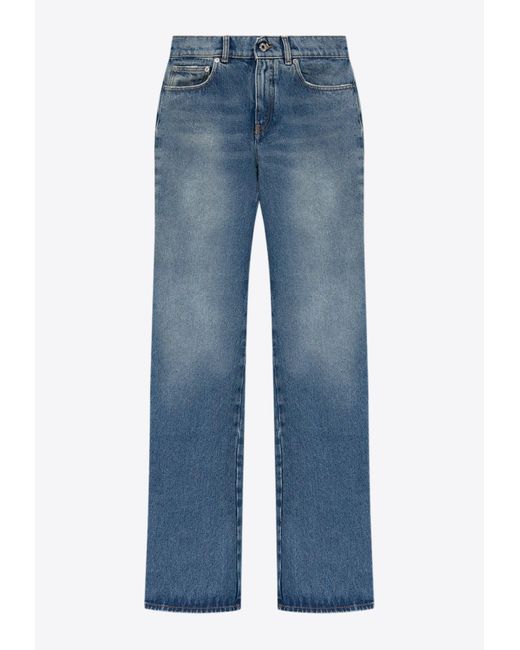 Off-White c/o Virgil Abloh Blue Wide-Leg Basic Jeans