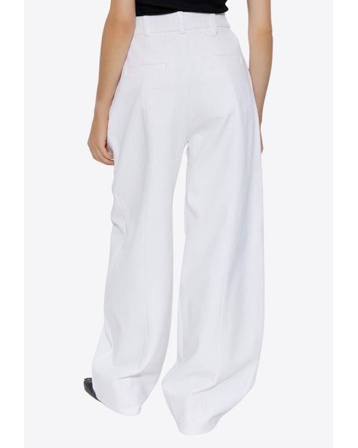 Jacquemus White Paseo Curved Tailored Pants