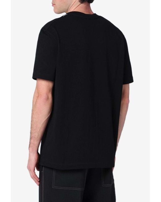 Jil Sander Black Logo Patch Solid T-Shirt for men