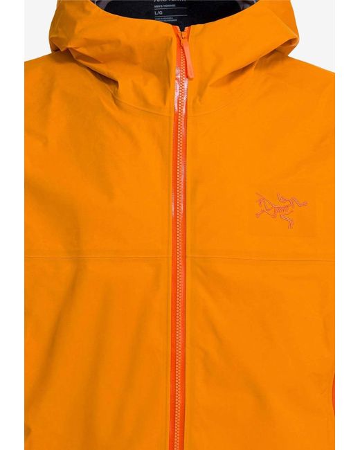 Arc'teryx Orange Beta Technical Hooded Jacket for men