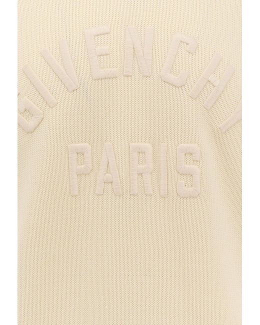 Givenchy Natural Logo Embossed Crewneck Sweater for men