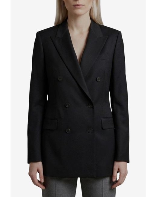 Tagliatore Black Jasmine Double-Breasted Buttoned Jacket