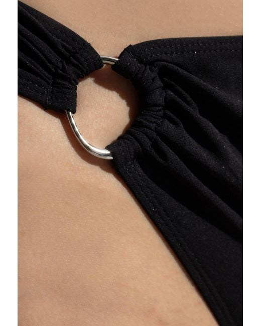 Isabel Marant Black Fatim Draped Bikini Bottom