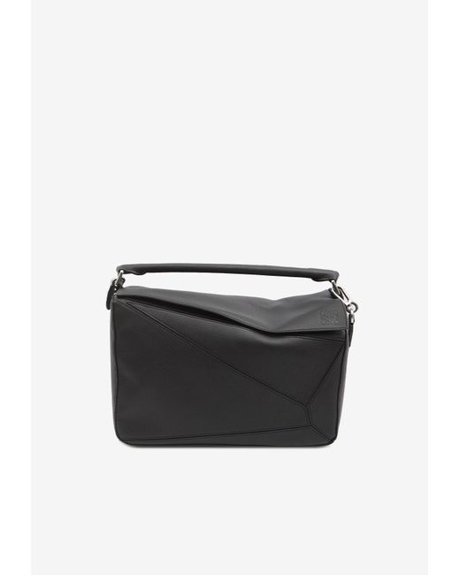 Loewe Black Large Puzzle Edge Top Handle Bag for men
