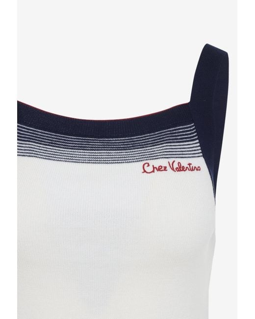 Valentino Black Sleeveless Knit Wool Top