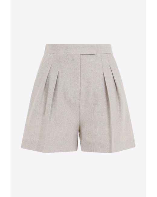 Max Mara White Jessica Tailored Mini Shorts