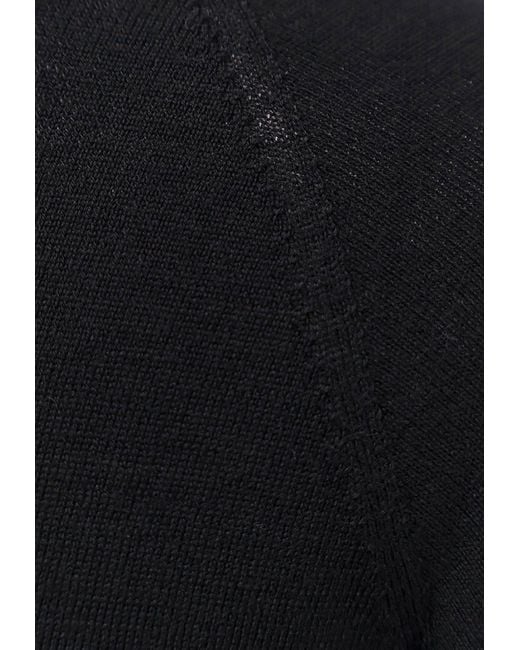 The Row Black Wool High-Neck Sweater