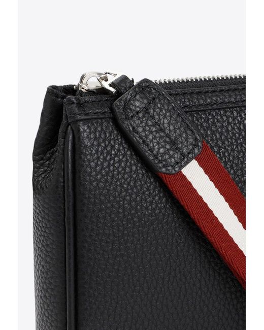 Bally Black Logo Leather Pouch for men