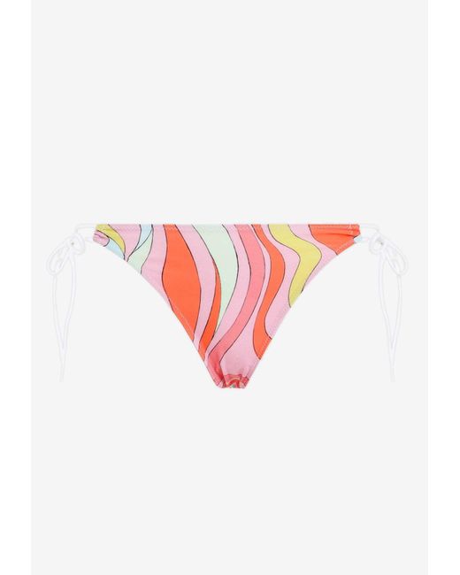 Emilio Pucci White Printed Bikini Bottom