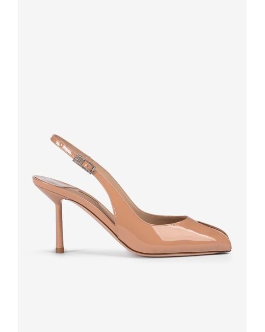 Le Silla White Clivage 80 Slingback Pumps