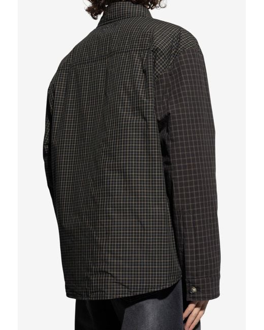 Moschino Black Utility Checked Jacket for men