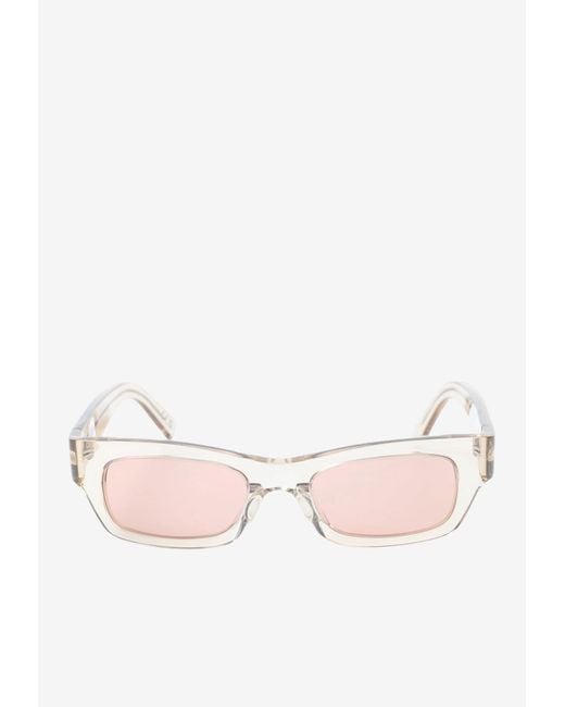 Marni Pink Haicli Rectangular Sunglasses
