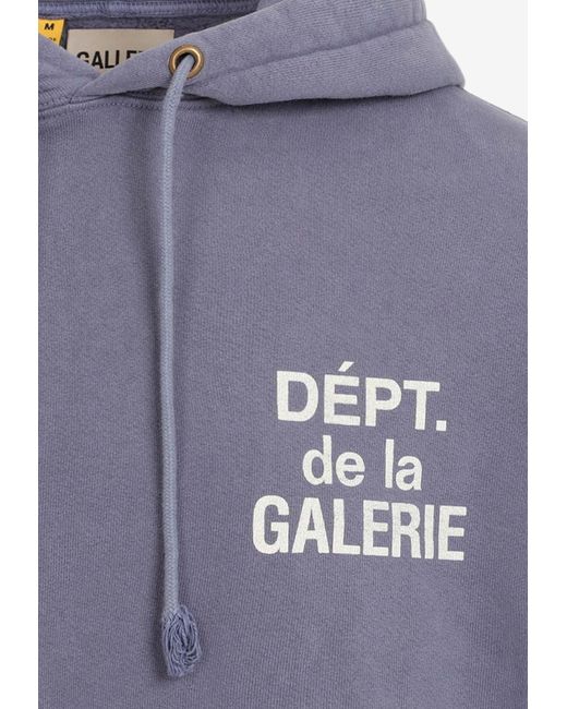 GALLERY DEPT. Blue French Logo Vintage Hoodie for men