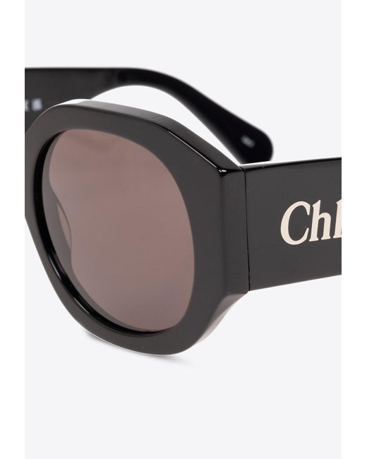 Chloé Gray Naomy Square-Framed Sunglasses