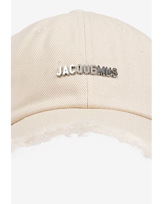 Jacquemus White Artichaut Baseball Cap With Strap