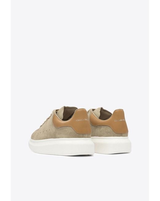 Alexander McQueen Natural Oversized Suede Sneakers for men