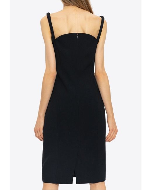 Versace Black Sleeveless Slip Cady Dress
