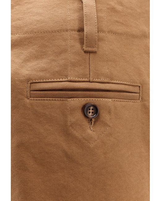 Chloé Brown Canvas Wide-Leg Shorts