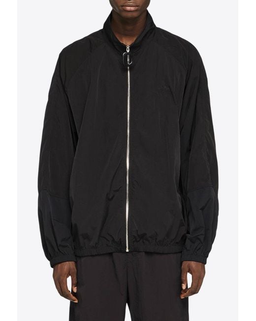 J.W. Anderson Black Essential Zip-Up Windbreaker Jacket for men