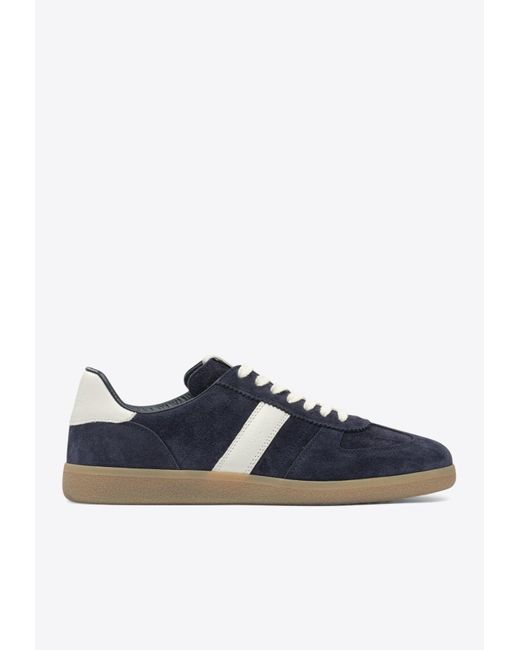 Tom Ford Blue Archer Suede Sneakers for men