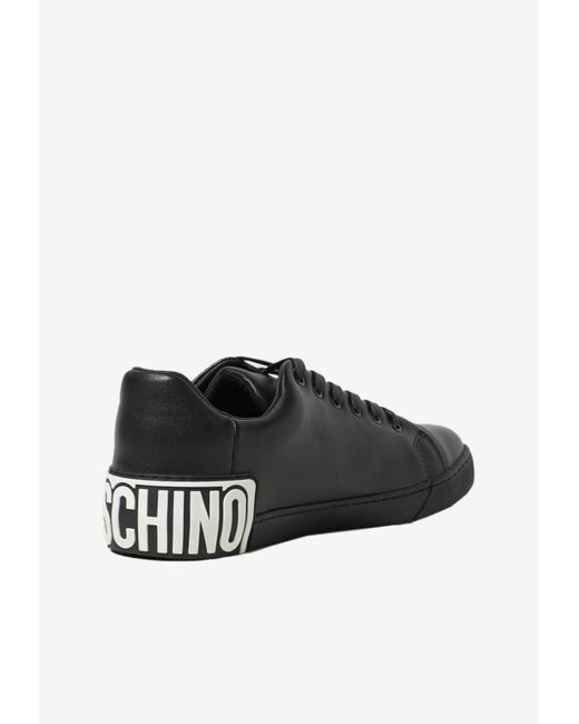 Moschino Black Logo Lettering Low-Top Sneakers for men