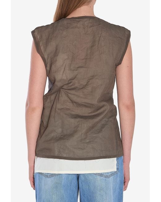 The Row Brown Inawa Layered Top