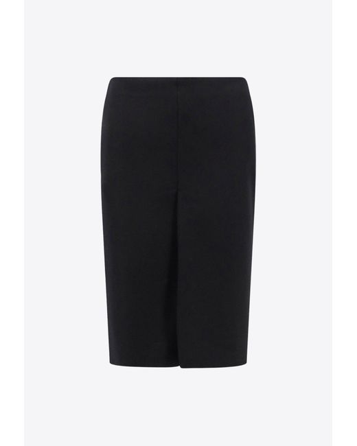 Gucci Black Wool Mid-Length Skirt