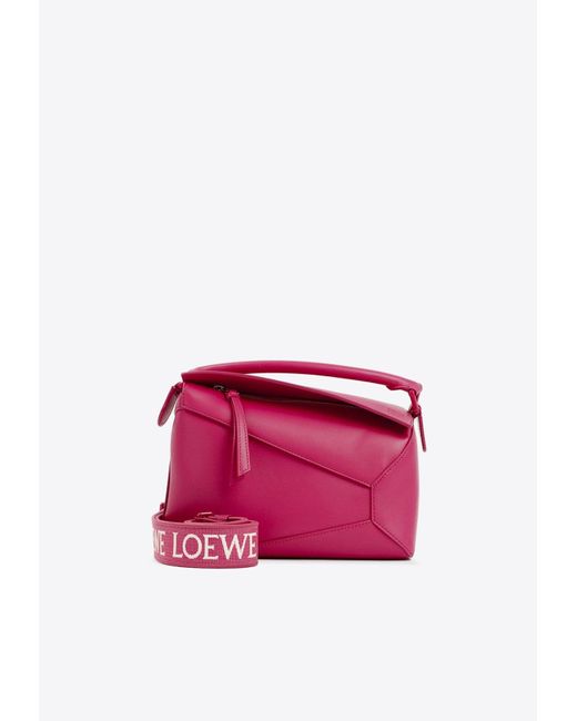 Loewe Pink Small Puzzle Top Handle Bag