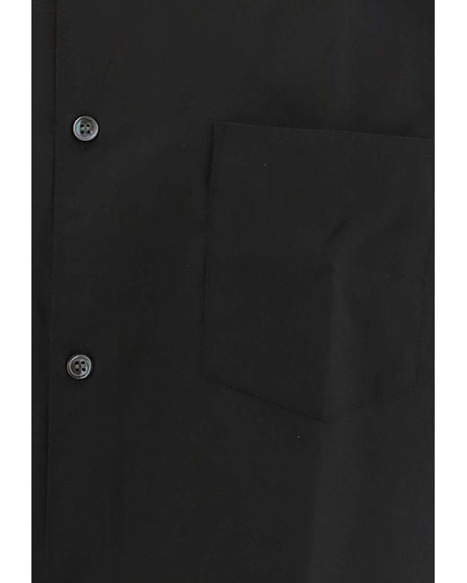 Comme des Garçons Black Long-Sleeved Wool Shirt for men