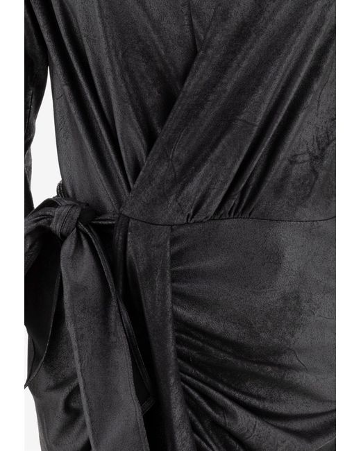 Isabel Marant Black Aleora Draped Mini Dress