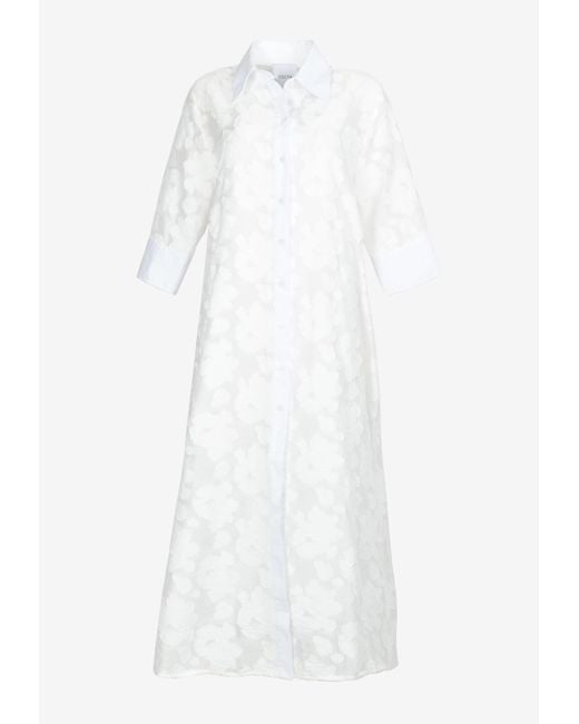 CO|TE White Rachel Long-sleeved Shirt Dress