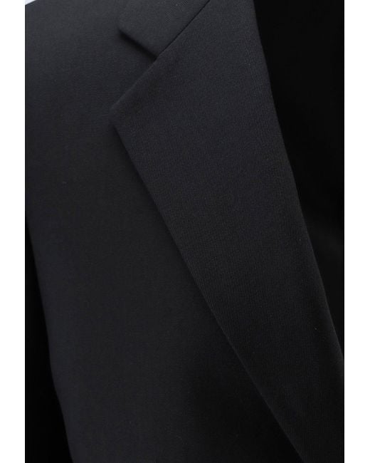 Céline Black Single-Breasted Classic Wool Blazer for men