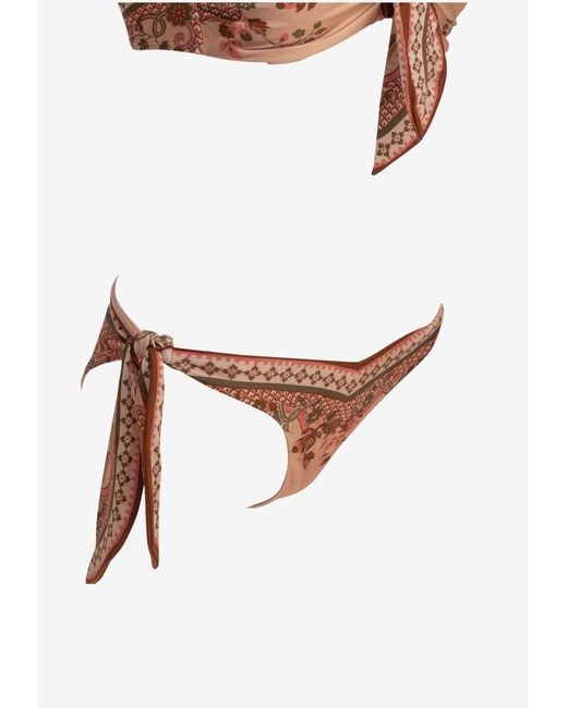 Zimmermann White Aster Printed Bikini