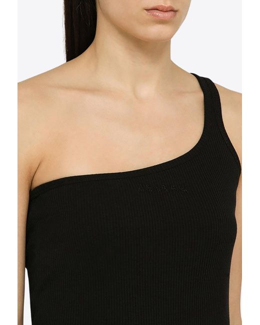 Isabel Marant Black One-Shoulder Sleeveless Top