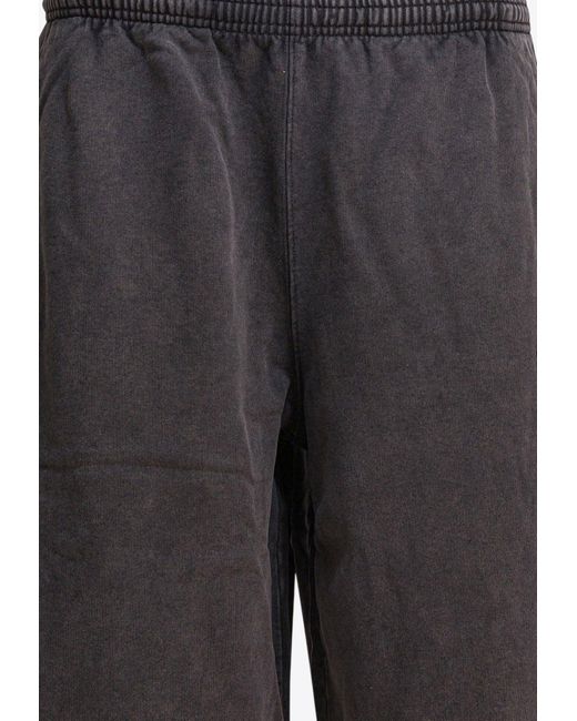 Alexander Wang Gray Articulated-Leg Faded Track-Pants