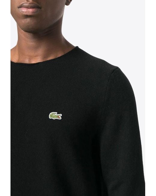 Comme des Garçons Black X Lacoste Logo-Patch Wool Sweater for men