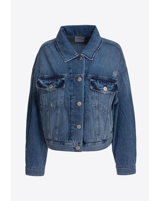 Pinko Blue Buttoned Denim Jacket