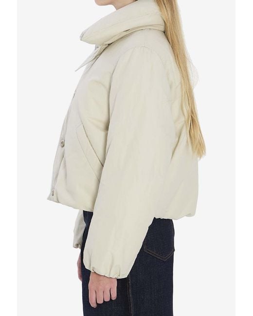 Lemaire Natural Cropped Puffer Jacket